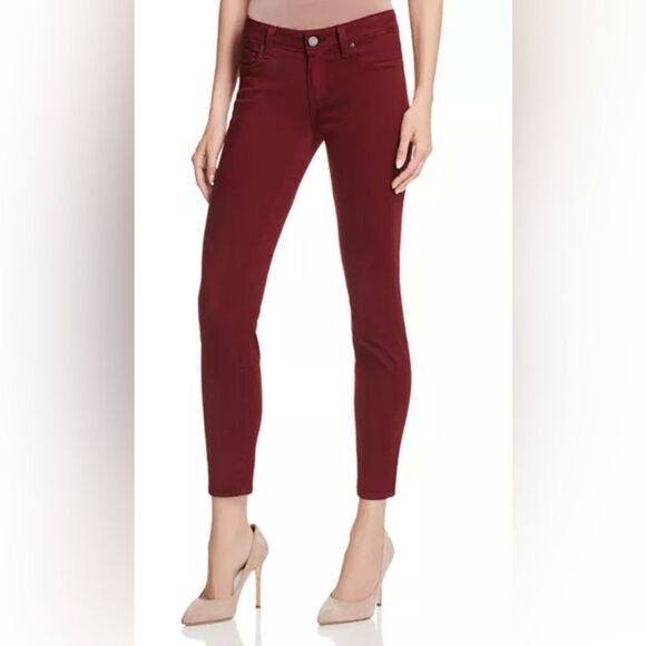 Paige Verdugo Skinny Ankle Jeans in Deep Syrah Size 32 NWT - Picture 1 of 5